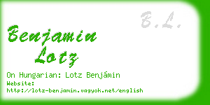 benjamin lotz business card